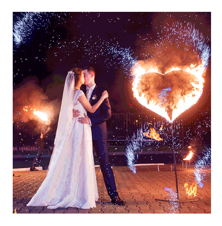 Организация пиротехнического шоу на свадьбу  Игарка | igarka.salutsklad.ru