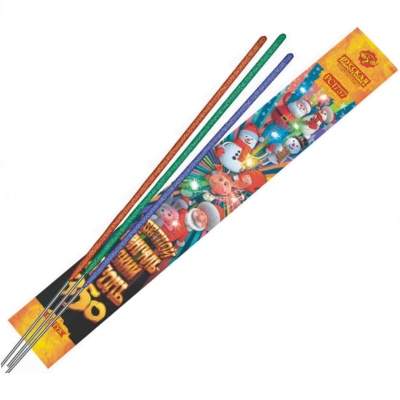 Цветной 350 мм. Бенгальские огни купить в Игарке | igarka.salutsklad.ru